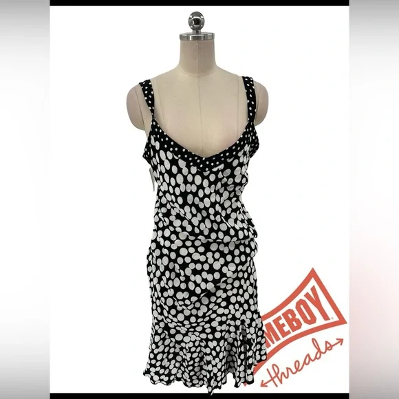 Reformation Black and White Polka Dot Maxi Dress - Picture 2 of 8